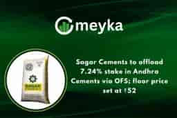 Sagar Cements to offload 7.24% stake in Andhra Cements via OFS; floor price set at ₹52
