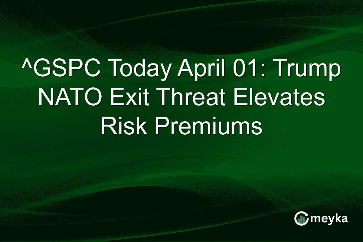 ^GSPC Today April 01: Trump NATO Exit Threat Elevates Risk Premiums