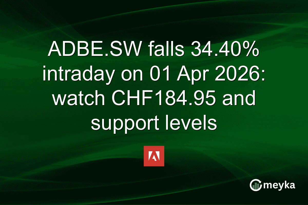 ADBE.SW falls 34.40% intraday on 01 Apr 2026: watch CHF184.95 and support levels