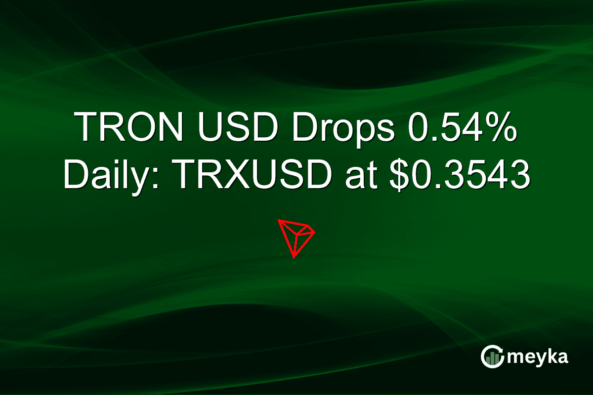 TRON USD Drops 0.54% Daily: TRXUSD at $0.3543